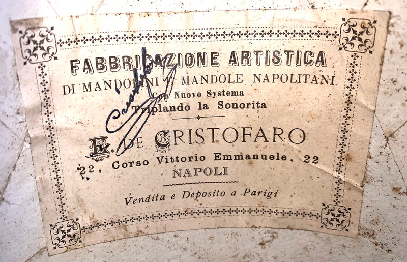 Mandoline E. De Cristofaro Naples début 20ème