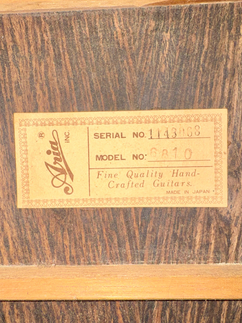 Aria Model 6810 Dreadnought Natural MIJ 1970's