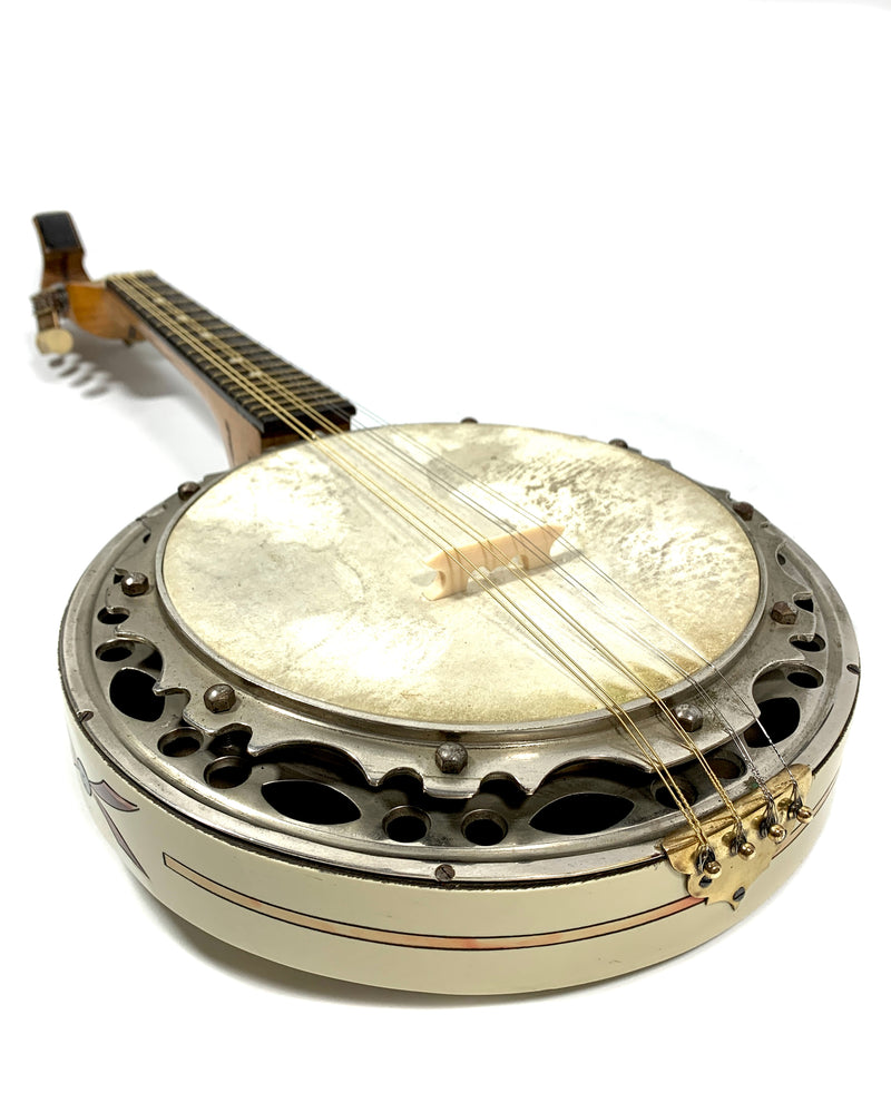 Banjo-Mandolin Saltarello (Atelier Jacobacci) Decorated Resonator 1930's