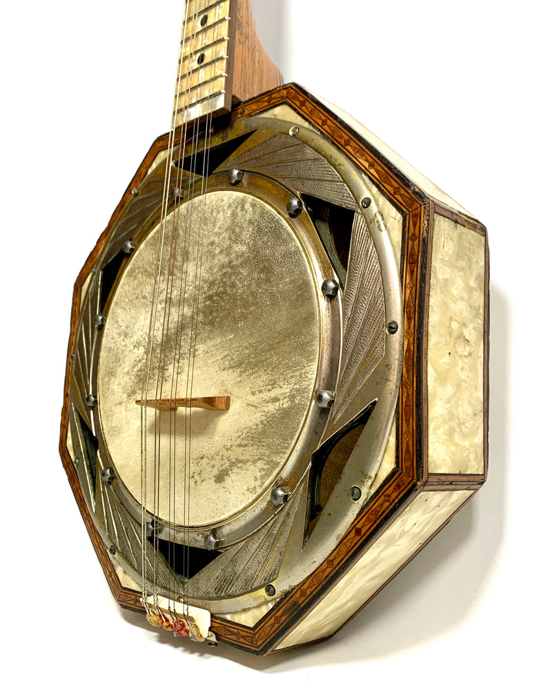 Banjo-Mandoline (Banjoline) B. Busato Décoré Art Déco 1930's / 1940's