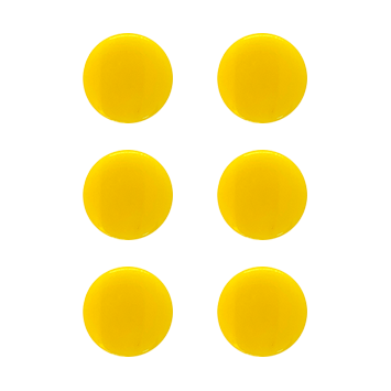 Yellow “DELARUELLE” Guitar Mechanical Buttons (x6)