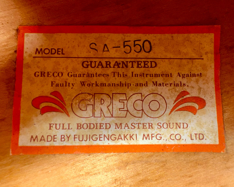 Greco SA-550 (Upgrade) Sunburst MIJ de 1982