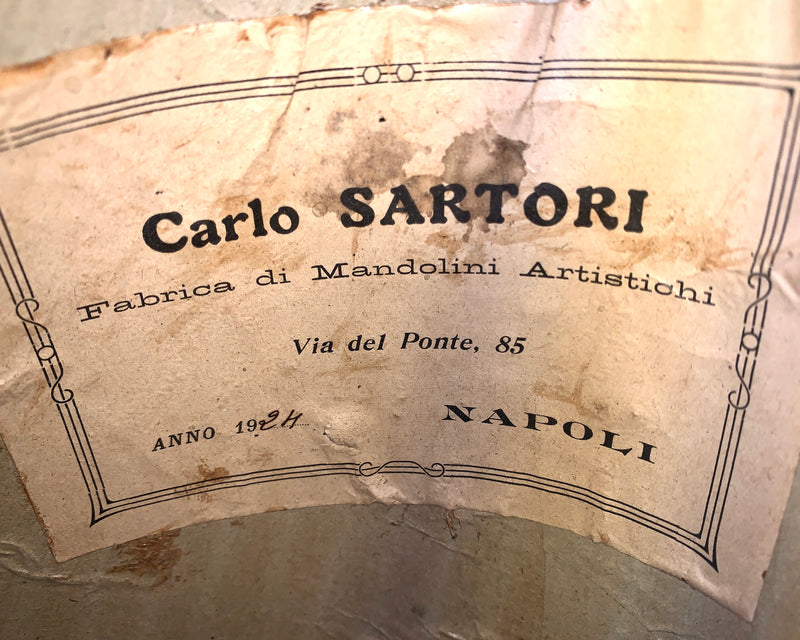 Mandoline Carlo Sartori (Style Calace) de 1924