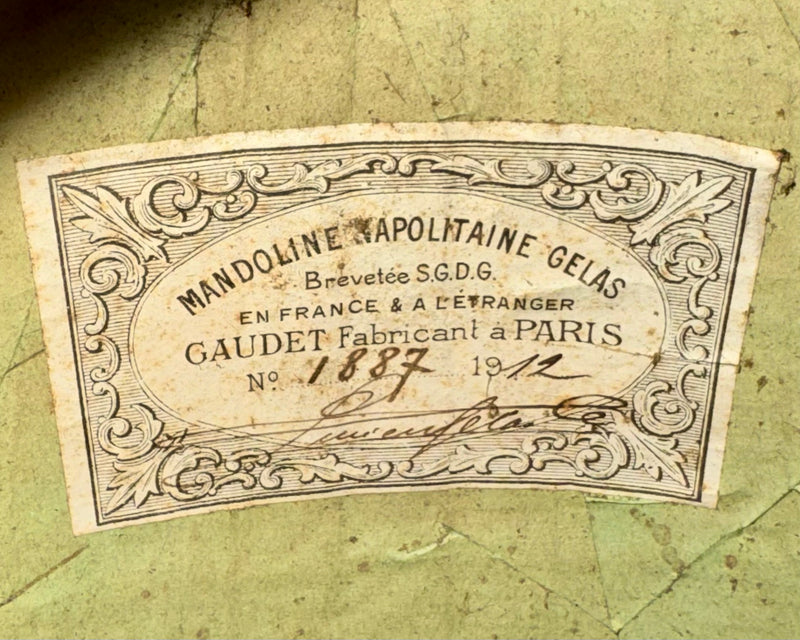 Mandoline de Concert Double Table "Gelas" par Gaudet de 1912