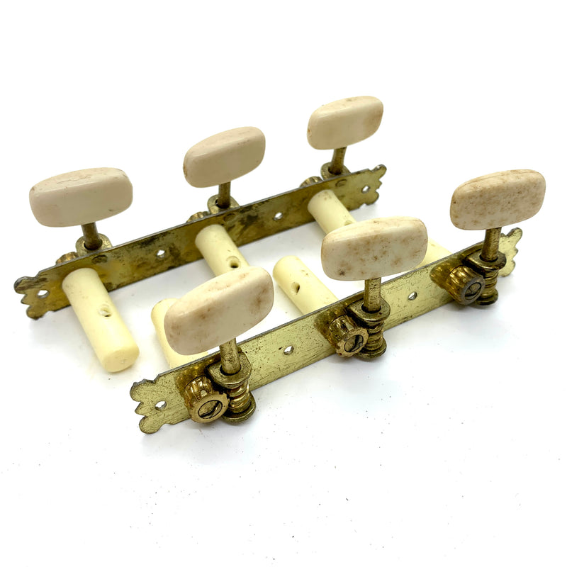 Jeu De 6 Chevilles D'accordage Pour Guitare Classique - Mécaniques Acryliques Et Argentées Avec Vis