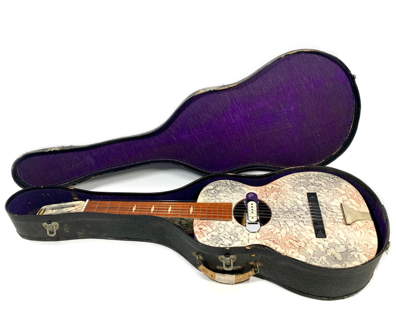 Oahu Square Neck Lap Steel White Marble de 1940