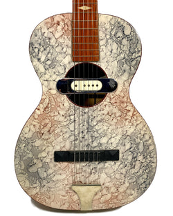 Oahu Square Neck Lap Steel White Marble de 1940