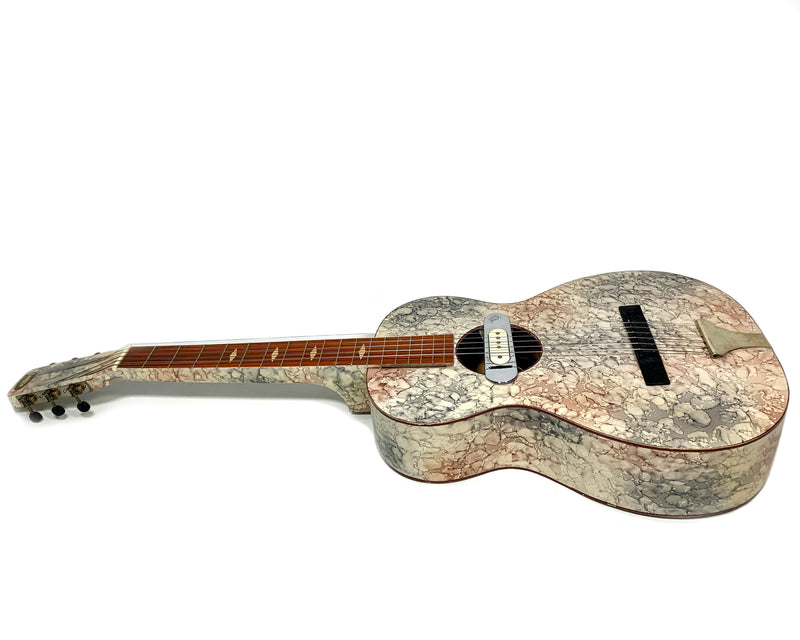 Oahu Square Neck Lap Steel White Marble de 1940