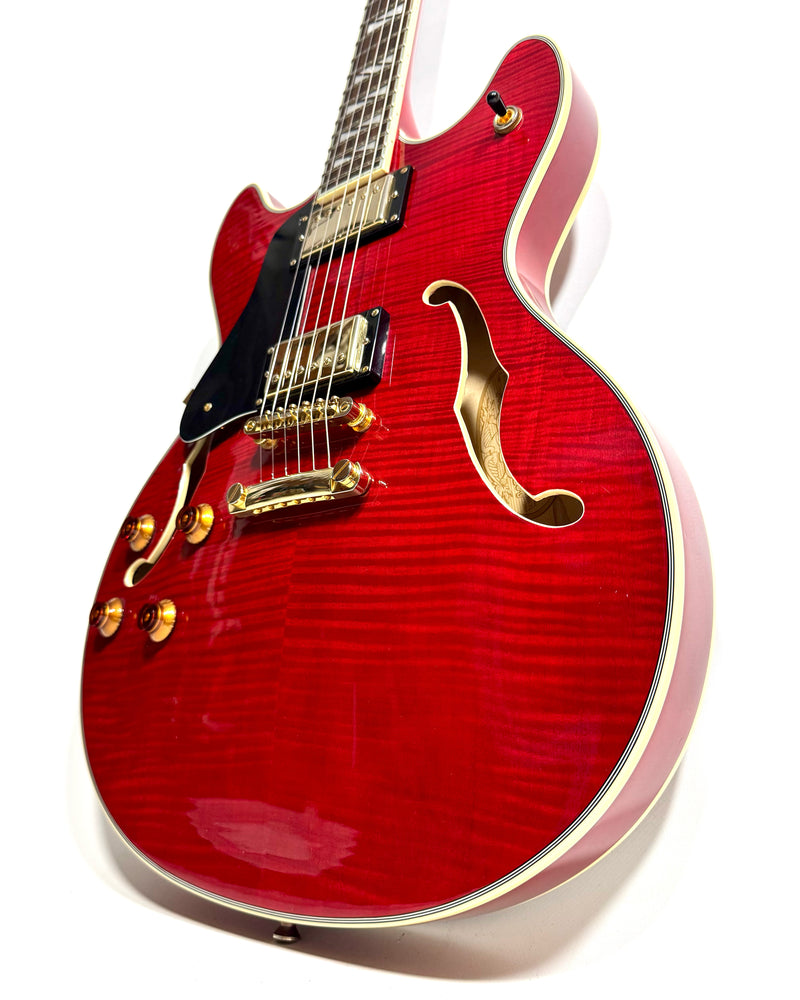 Washburn HB-35 (Gaucher) Translucid Red de 2002