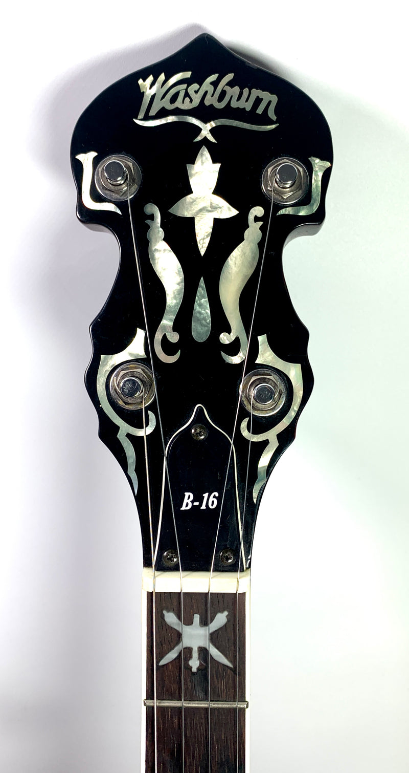 1998 Washburn Americana B-16 (5-String) Tobacco Sunburst Banjo