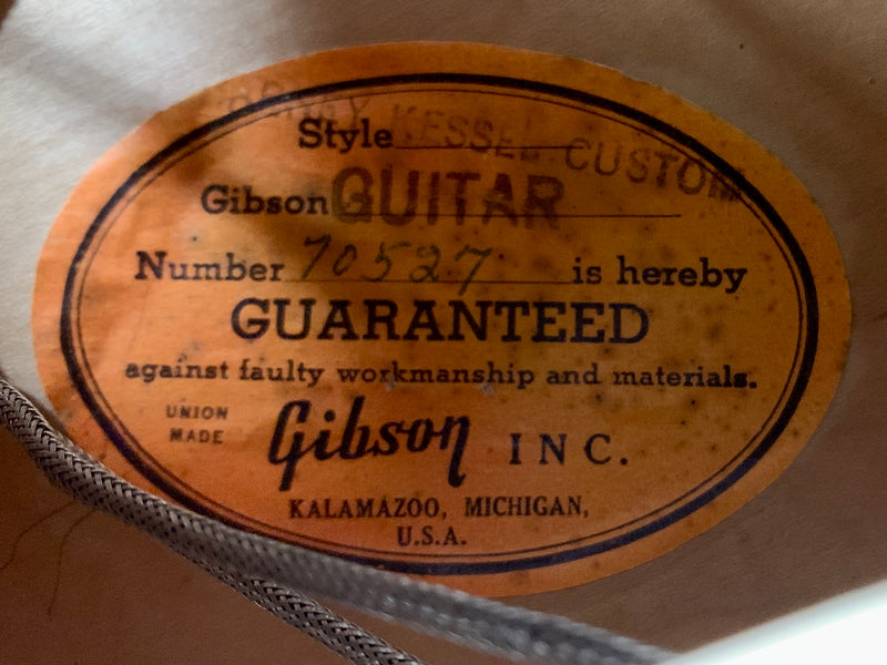 Gibson Barney Kessel Custom Modifiée Gaucher de 1964