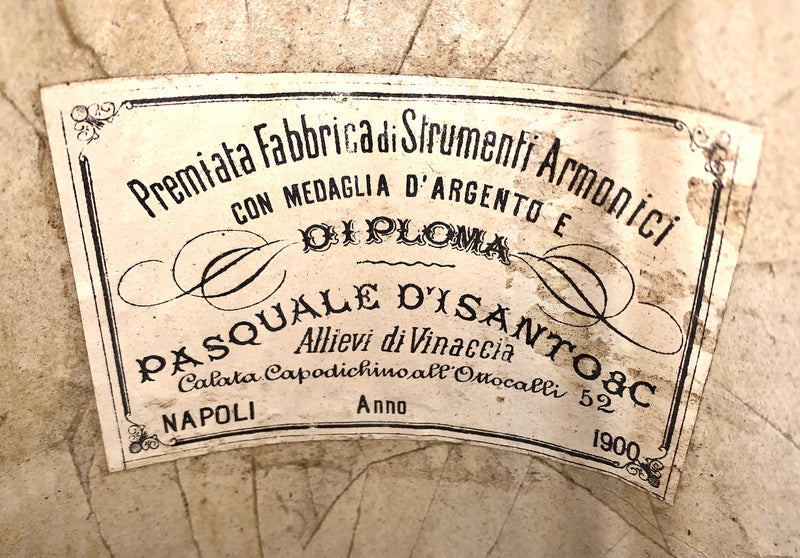 Mandoline Pasquale D'Isanto (élève Vinaccia) de 1900