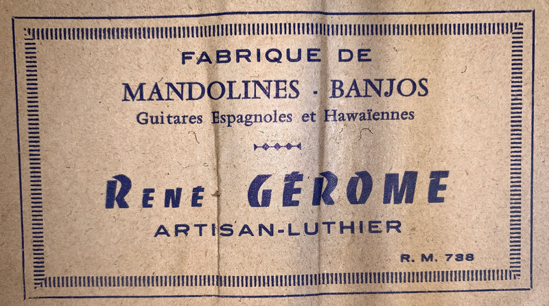 René Gérome Flat Mandolin 1930's