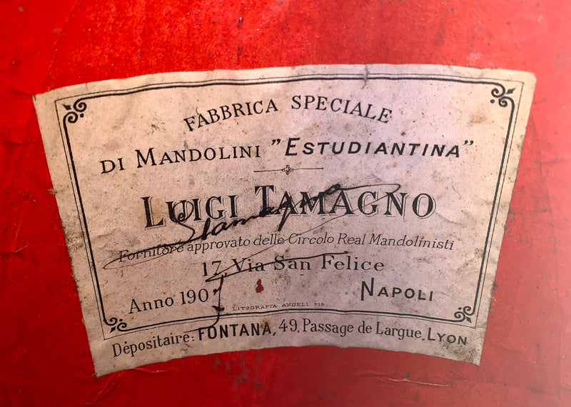 Mandoline Luigi Tamagno de 1907